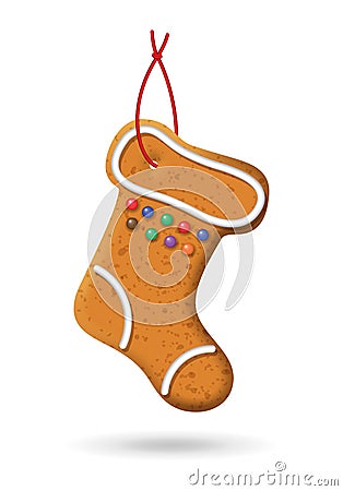 Christmas Gingerbread Icon Vector Illustration