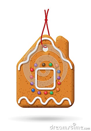 Christmas Gingerbread Icon Vector Illustration