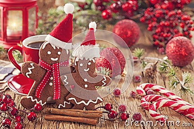 Christmas gingerbread man Stock Photo