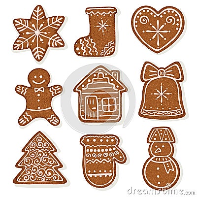 Gingerbread vector collection Vector Illustration