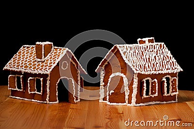 Christmas gingernut house Stock Photo