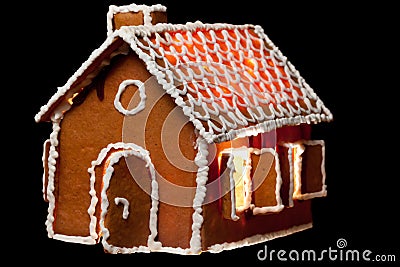 Christmas gingernut house Stock Photo