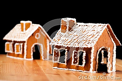 Christmas gingernut house Stock Photo