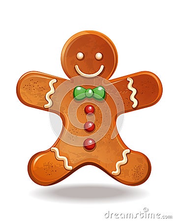 Christmas Gngerbread Man Vector Illustration