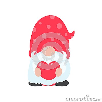 Christmas gnome. A little gnome wearing a red woolen hat. celebrate on christmas Stock Photo