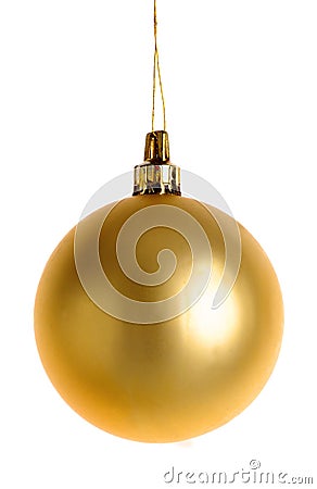 Christmas gold bauble Stock Photo