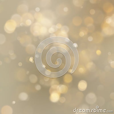 Christmas golden holiday abstract glitter defocused background with blurred bokeh. EPS 10 Vector Illustration