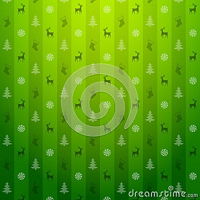 Christmas green background Vector Illustration