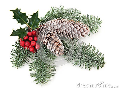 Christmas Greenery Stock Photo