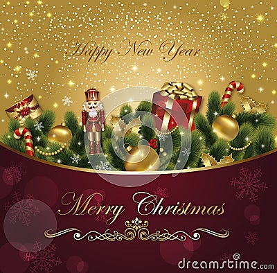 Christmas greeting card Vector Illustration