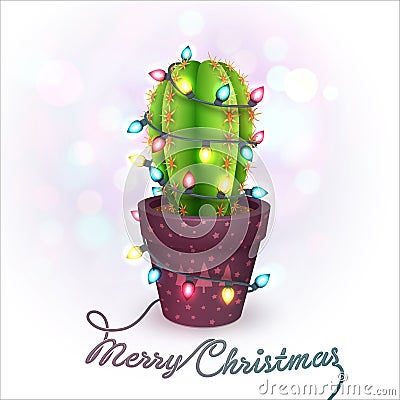 Christmas Greeting Card Vector Illustration