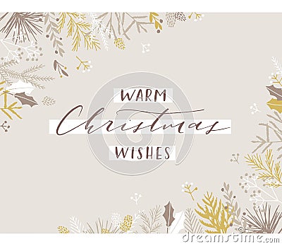 Christmas greeting card. Vector Illustration