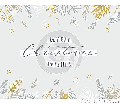 Christmas greeting card. Vector Illustration