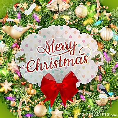 Christmas Greeting Card. EPS 10 Stock Vector - Image: 60804517