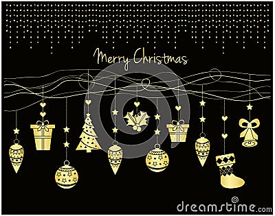 Christmas Greeting Card Vector Illustration