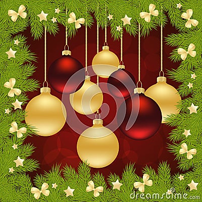 Christmas greeting card Vector Illustration
