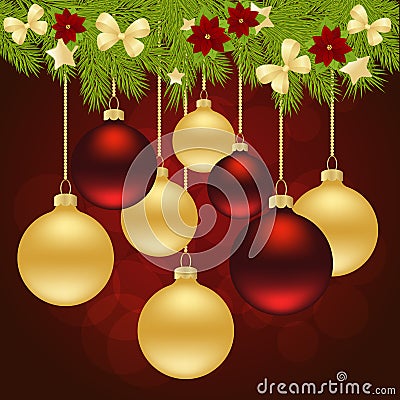 Christmas greeting card Vector Illustration