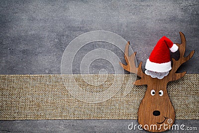 Christmas greeting card. Noel gnome background. Christmas symbol Stock Photo