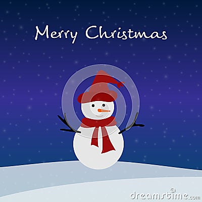 Christmas greeting card with snowmen. vector illustrion design. Vector Illustration