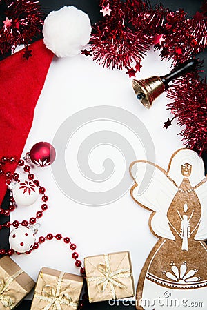 Christmas Greeting card with space for text, Stock Photo