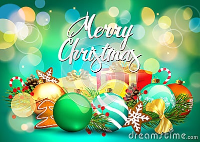 Christmas greeting card Vector Illustration