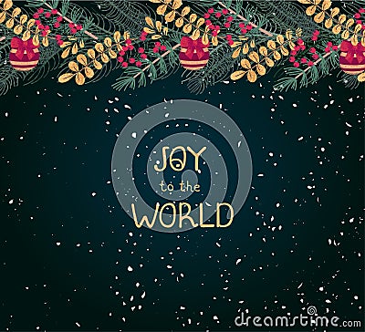 Christmas greeting card Vector Illustration