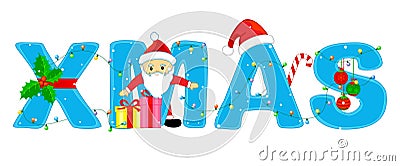 Christmas greeting / X mas Vector Illustration