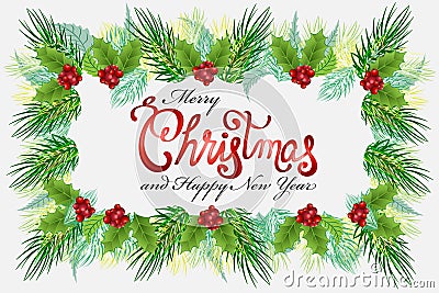 Christmas greetings card vector image Vector Illustration