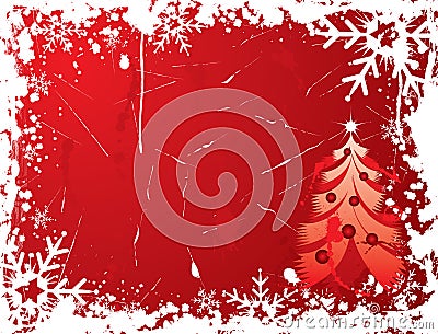 Christmas grunge background, vector Vector Illustration