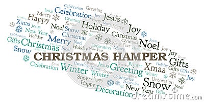 Christmas Hamper word cloud Stock Photo