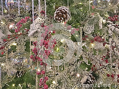 Silver Christmas Background Stock Photo