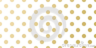 Christmas holiday golden dotted background template for greeting card or gift wrapping paper design. Vector gold and white pattern Vector Illustration
