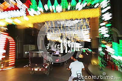 Christmas holidays in the capital of Cambodia 01 Editorial Stock Photo