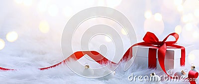 Christmas holidays composition on light background with copy spa Stock Photo