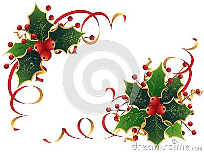 Christmas Holly Vector Illustration