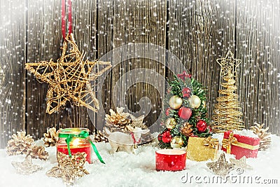 Christmas home decorations Stock Photo