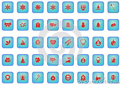 Christmas icon set Vector Illustration