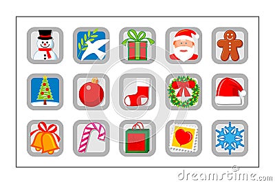 Christmas Icon Set - version 2 Vector Illustration