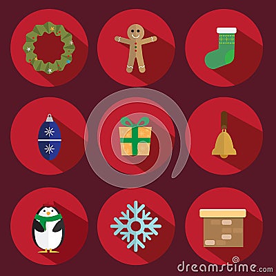 Christmas icon vecto Vector Illustration