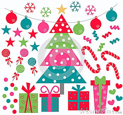 Christmas icons Vector Illustration