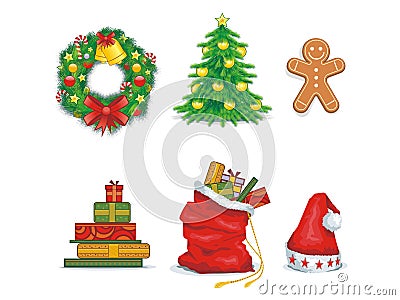 Christmas Icons Vector Illustration