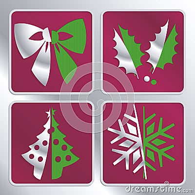 Christmas icons Vector Illustration