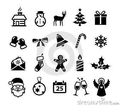 Christmas Icons Vector Illustration