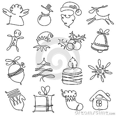 Christmas icons Vector Illustration