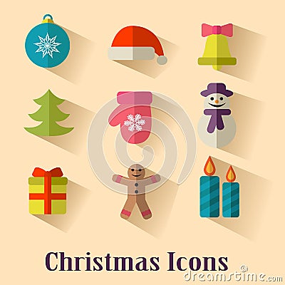 Christmas icons Vector Illustration