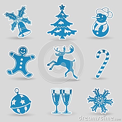 Christmas Icons Vector Illustration