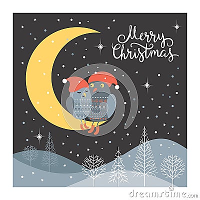 Christmas illustration, Christmas card Vector Illustration