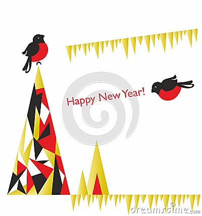 Happy New Year! Cartoon Illustration