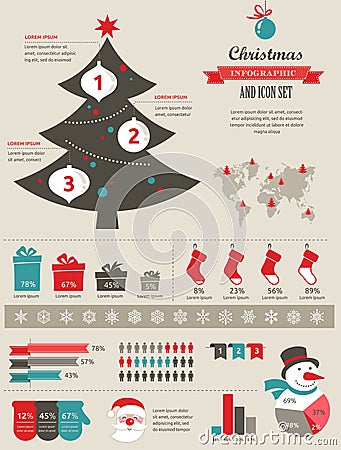 Christmas infographic Vector Illustration