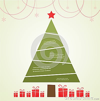 Christmas infographic tree Stock Photo